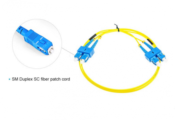 SM Duplex SC/UPC-SC/UPC 2.0mm Fiber Optic Patch Cord PVC LSZH 1.0m