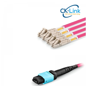 Dây Nhảy Quang MPO/UPC 8FO x 4LC/UPC Duplex OM4